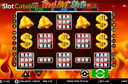 Reel screen. Red Hot Slots slot