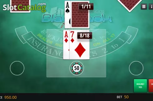 Game Screen. Atlantic City Blackjack (Genii) slot