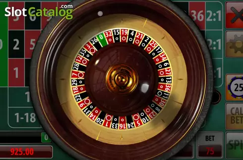 Game Screen. European Roulette (Genii) slot