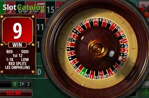 Game Screen 3. European Roulette (Genii) slot