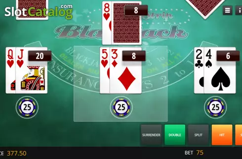 Ekran4. Vegas Strip Blackjack (Genii) yuvası