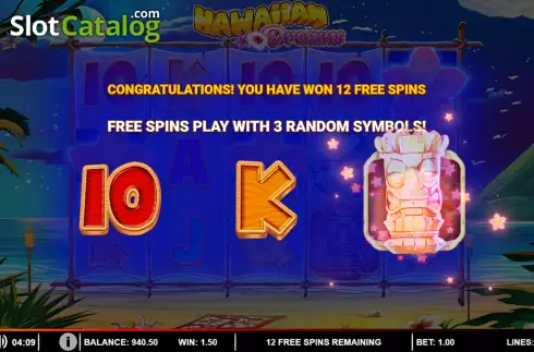 Free Spins Win Screen 2. Hawaiian Dreams slot