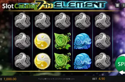 Reel screen. The 7th Element slot