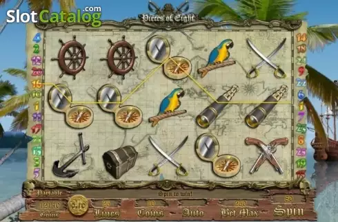 Win Screen 3. Pieces of Eight slot