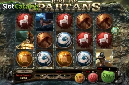 Game Workflow screen. Rise of Spartans slot