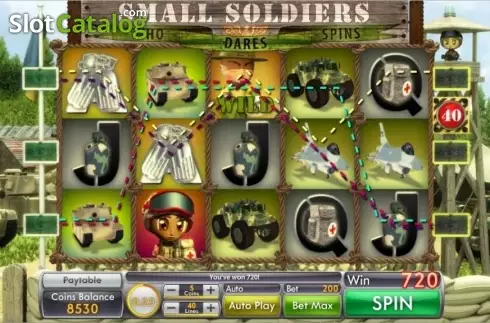 Win Screen . Small Soldiers slot