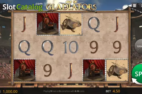 Game screen. Age of Gladiators slot