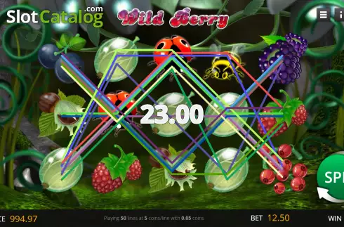 Win Screen. Wild Berry slot