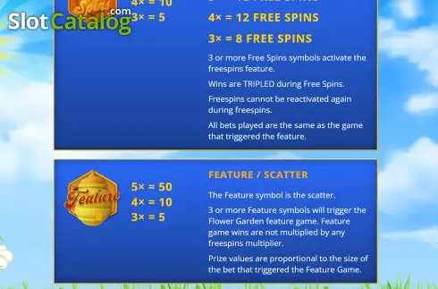 Game Features screen 2. Easy Honey slot