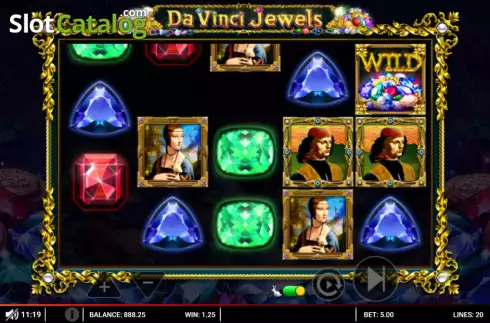 Win screen 2. Da Vinci Jewels slot