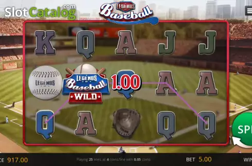 Win screen 2. Legends of Baseball slot