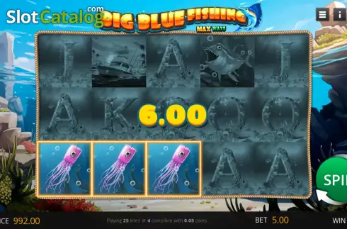 Win screen 2. Big Blue Fishing slot