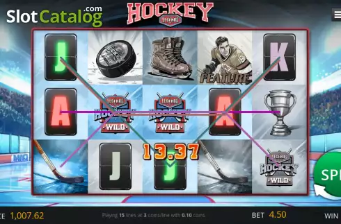 Win screen. Legends of Hockey slot