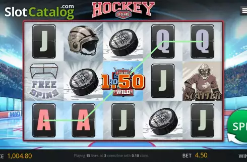 Win screen 2. Legends of Hockey slot