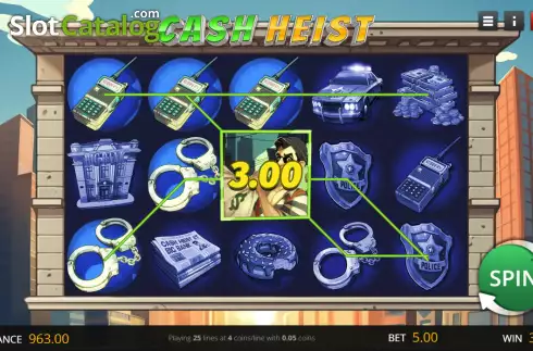 Win screen. Cash Heist slot