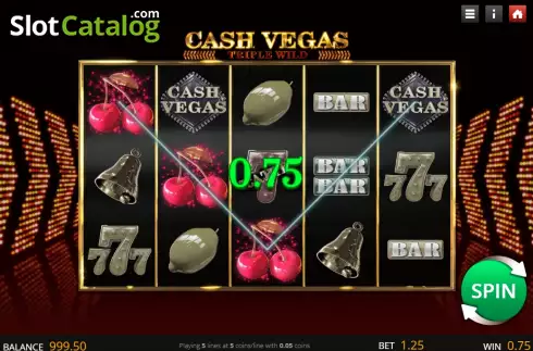 Win screen. Cash Vegas Triple Wild slot
