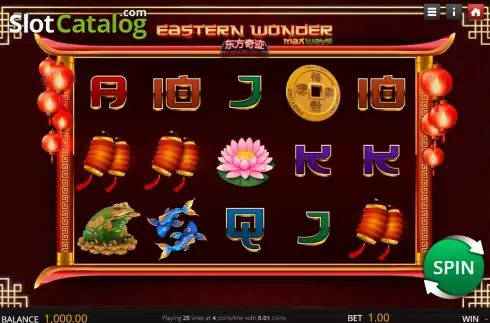 Game screen. Eastern Wonder slot