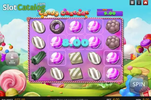 Win screen. Candy Cascade slot