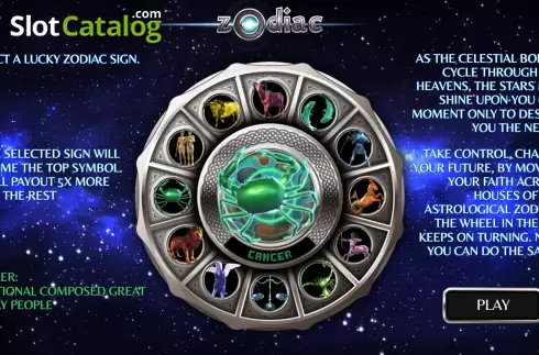 Skärmdump2. Zodiac (Genii) slot