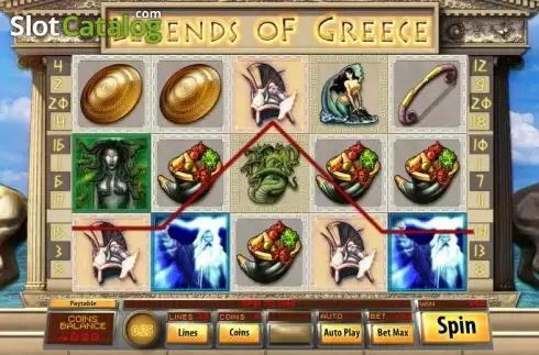 Schermo6. Legends of Greece slot