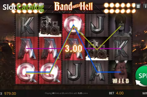 Win Screen. Band Outta Hell slot
