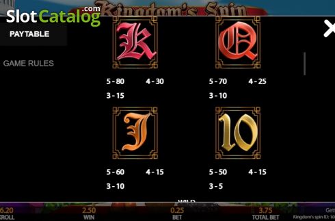 Bildschirm8. Kingdom's Spin slot