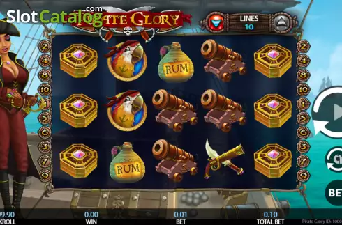 Reel screen. Pirate Glory (Getta Gaming) slot