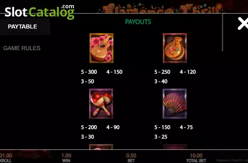 Bildschirm7. Flamenco Thrill slot