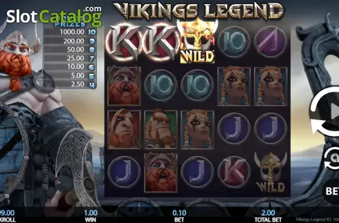 Win Screen. Vikings Legend slot