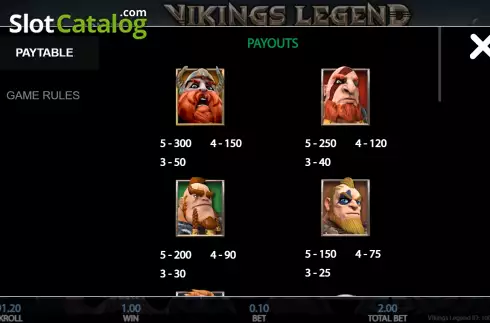 Ecran7. Vikings Legend slot