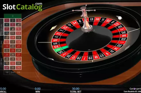 Écran3. European Roulette (Getta Gaming) Machine à sous