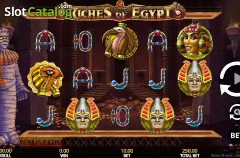 Reel Screen. Riches of Egypt slot