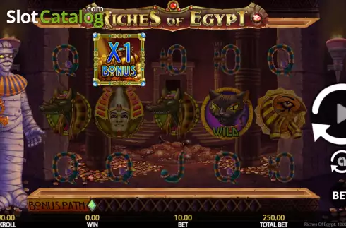 Win Screen. Riches of Egypt slot