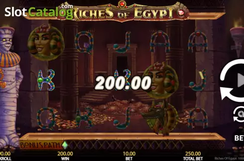 Win Screen 2. Riches of Egypt slot
