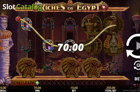 Win Screen 3. Riches of Egypt slot