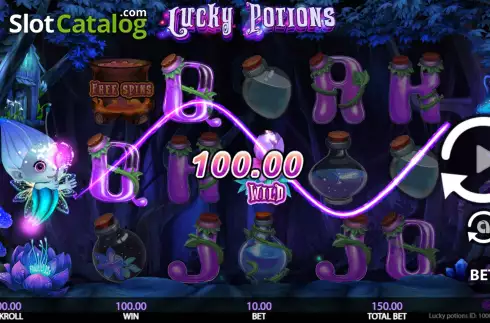 Win Screen 3. Lucky Potions slot