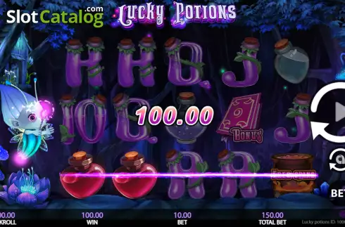 Win Screen 4. Lucky Potions slot