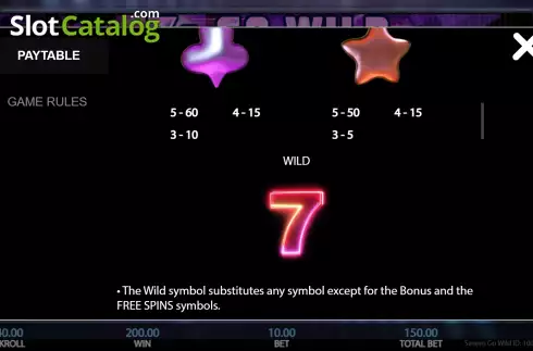 Symbols 3. 7s Go Wild slot