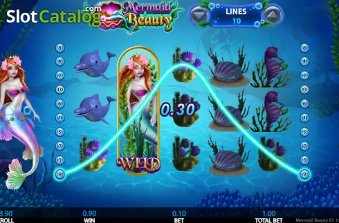 Win screen. Mermaid Beauty (Getta Gaming) slot