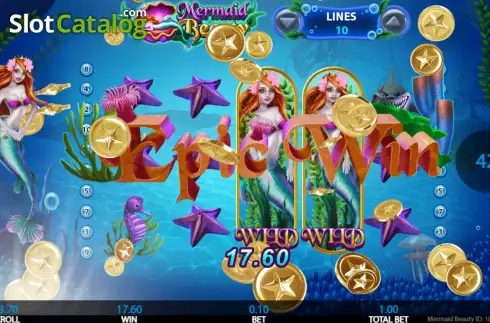 Epic Win screen. Mermaid Beauty (Getta Gaming) slot