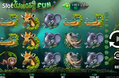 Game screen. Jungle Fun slot