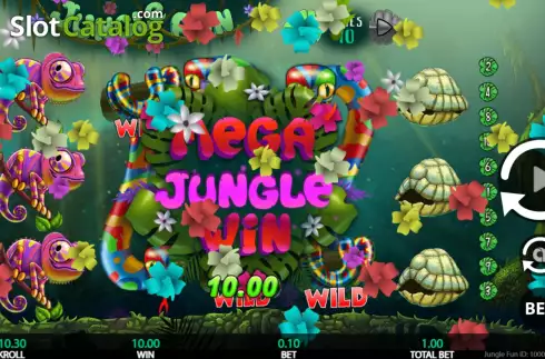 Mega Win screen. Jungle Fun slot