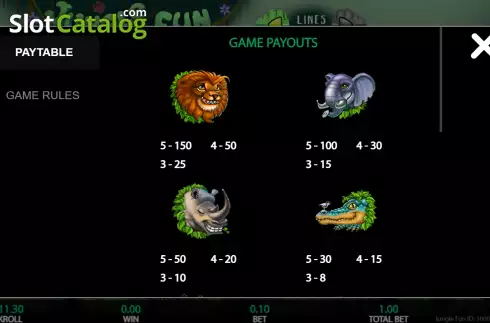 Bildschirm7. Jungle Fun slot
