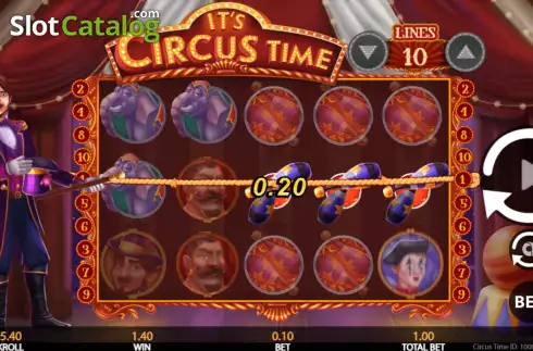 Pantalla3. It's Circus Time Tragamonedas 