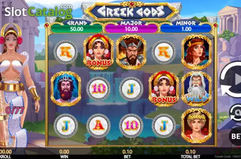 画面2. Greek Gods (Getta Gaming) カジノスロット