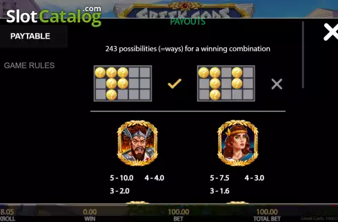 Bildschirm5. Greek Gods (Getta Gaming) slot
