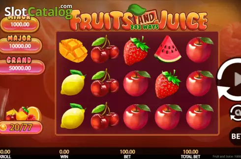 Bildschirm2. Fruits and Juice 243 Ways slot