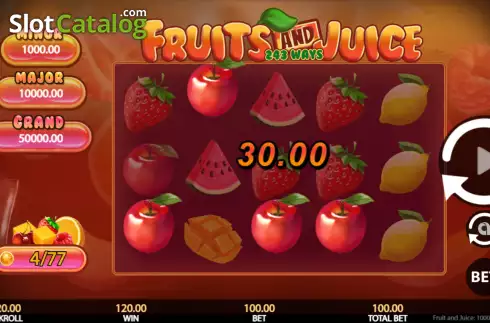 Bildschirm3. Fruits and Juice 243 Ways slot