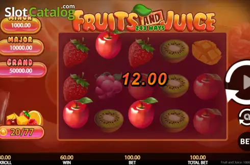 Bildschirm4. Fruits and Juice 243 Ways slot