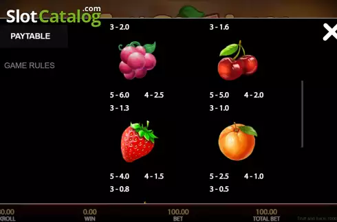 Bildschirm6. Fruits and Juice 243 Ways slot